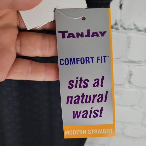 TANJAY | Comfort Fit modern straight plaid stretch trouser pants - Picture 8 of 8